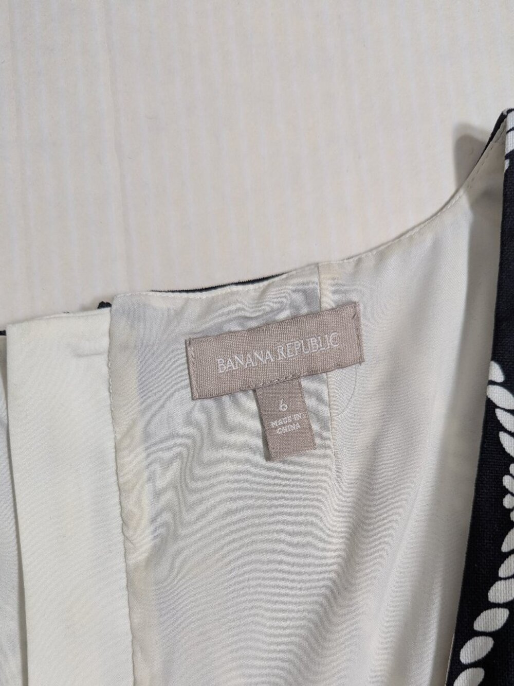 Banana Republic Rope Print Dress in Black & White Size 6 - Picture 11 of 13
